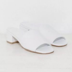 SOLD OUT MARYAM NASSIR ZADEH White Sophie Slides